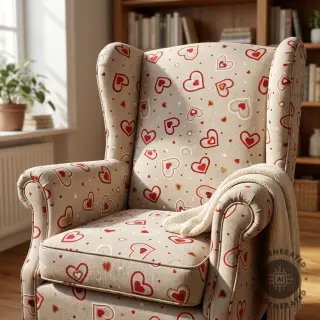 Țesătură decorativă Linenlook Sweet heart joy