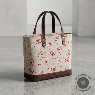 Țesătură decorativă Linenlook Sweet heart joy