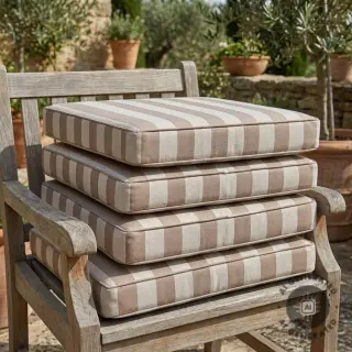 Țesătură decorativă Linenlook Joyful basic stripe taupe