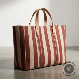 Țesătură decorativă Linenlook Joyful basic stripe terra