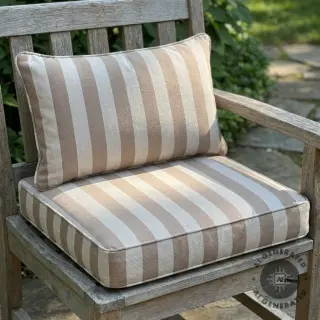 Țesătură decorativă Linenlook Joyful basic stripe taupe