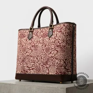 Țesătură decorativă GOBELIN premium Anemone art craft wine