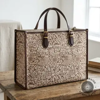 Țesătură decorativă GOBELIN premium Anemone art craft brown