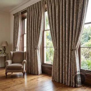 Țesătură decorativă GOBELIN premium Anemone art craft brown
