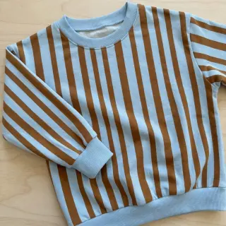 Jerse trening Stripes by JENNIFER BOURON blue brown ORGANIC