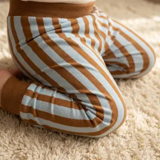 Jerse trening Stripes by JENNIFER BOURON blue brown ORGANIC
