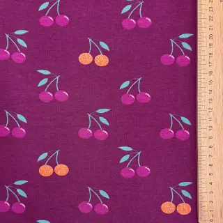 Tricot GLITTER Cherries berry