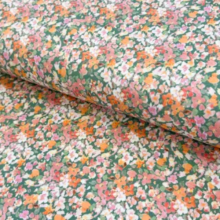 Tricot Tossed small flowers sage digital print