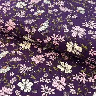 Tricot Flowers purple