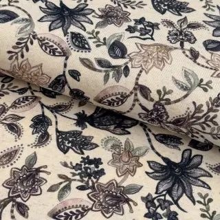 Tricot cu in Flowers navy digital print