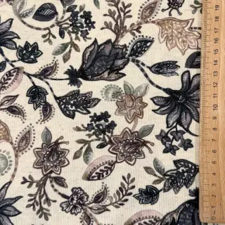 Tricot cu in Flowers navy digital print