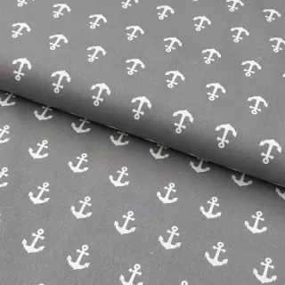Țesătură din bumbac Anchors grey