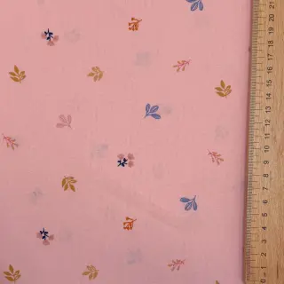Țesătură din bumbac Giraffe with flowers FIELD rose ORGANIC