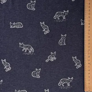 Tricot Hidden foxie indigo melange