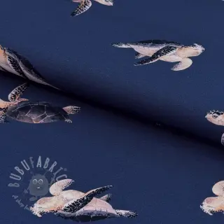Tricot Turtle midnight blue digital print