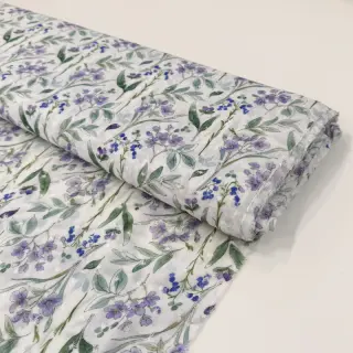 Viscoză DOBBY Flowers white digital print