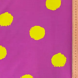 Tricot Big dots fuchsia