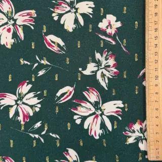 Viscoză LUREX Flowers dark emerald