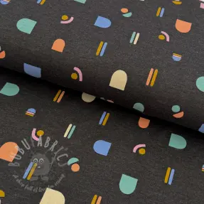 Tricot Abstract anthracite melange