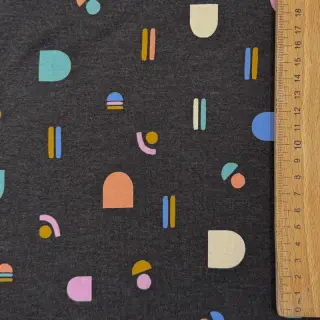 Tricot Abstract anthracite melange