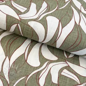 In cu bumbac WASHED Abstract olive