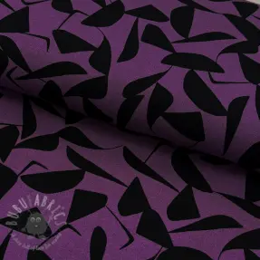 Viscoză POPLIN STRETCH Abstract purple