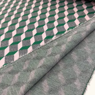 țesătură pentru costum de damă KNITTED JACQUARD Graphic green