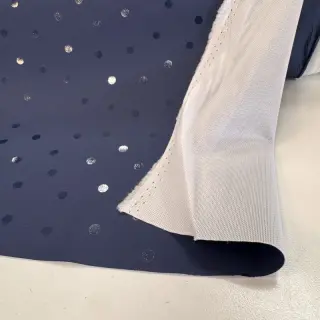 Raincoat fabric Dots navy