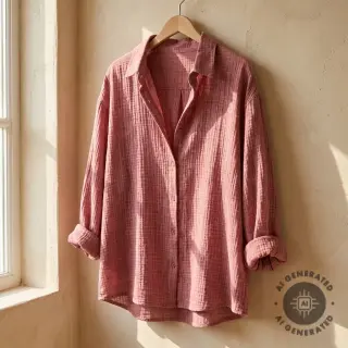Mușelină STONE WASHED light rose