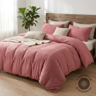 Mușelină STONE WASHED light rose