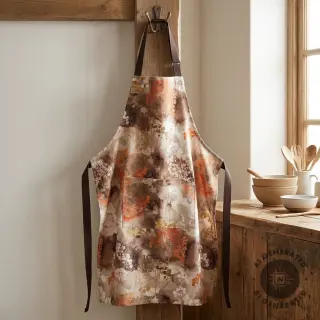Țesătură decorativă Flowers toffee digital print
