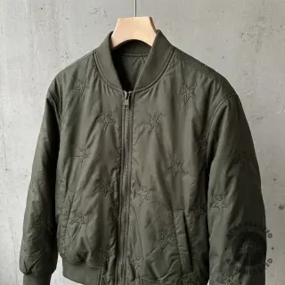 Material textil matlasat Stars army green