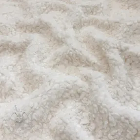 Stofă palton TEDDY BOUCLÉ ecru