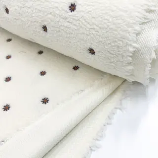 Stofă palton TEDDY EMBROIDERY Mini ecru