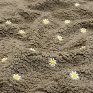 Stofă palton TEDDY EMBROIDERY Mini taupe