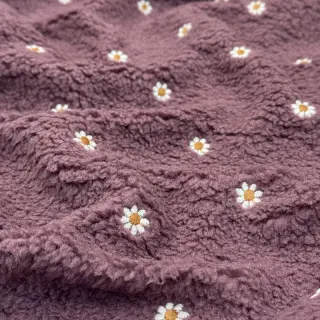 Stofă palton TEDDY EMBROIDERY Mini rosewood