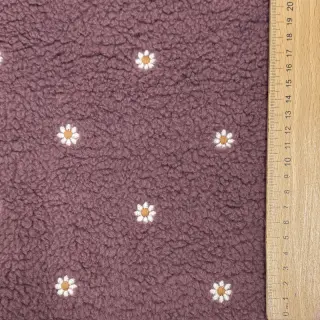 Stofă palton TEDDY EMBROIDERY Mini rosewood