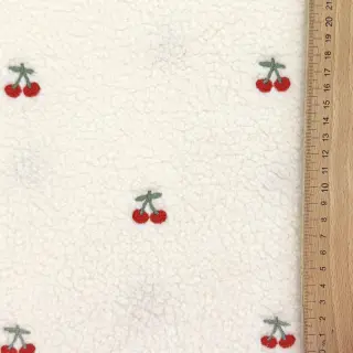 Stofă palton TEDDY EMBROIDERY Cherries