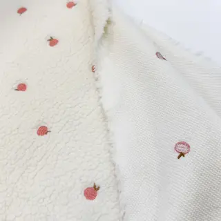 Stofă palton TEDDY JACQUARD EMBROIDERY Patches