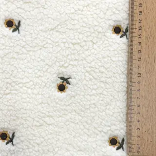 Stofă palton TEDDY JACQUARD EMBROIDERY Sunflower