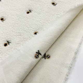 Stofă palton TEDDY JACQUARD EMBROIDERY Sunflower