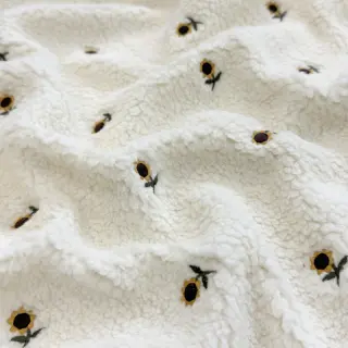 Stofă palton TEDDY JACQUARD EMBROIDERY Sunflower