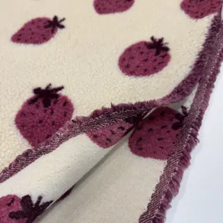 Stofă palton TEDDY JACQUARD Strawberries