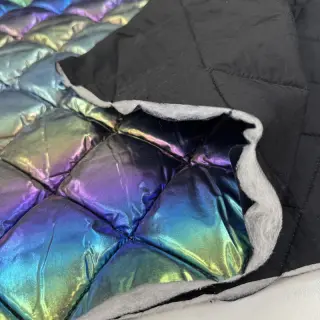 Material textil matlasat FOIL Rainbow multi