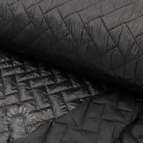 Material textil matlasat Stepped foil black