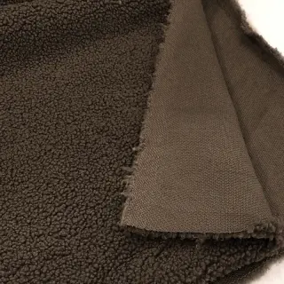 Stofă palton TEDDY dark brown