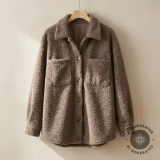 Stofă palton TEDDY taupe