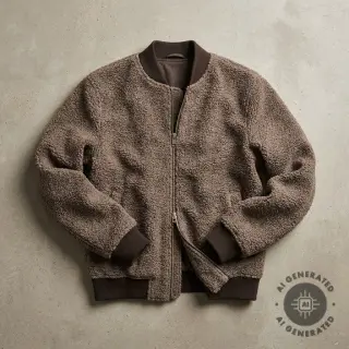 Stofă palton TEDDY taupe