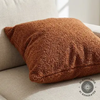 Stofă palton TEDDY rust