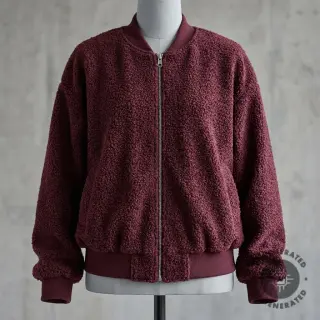 Stofă palton TEDDY rouge